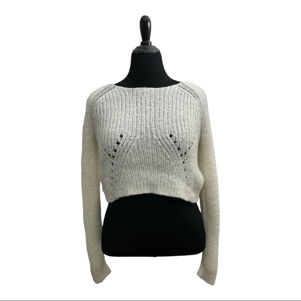 White Cropped Sweater